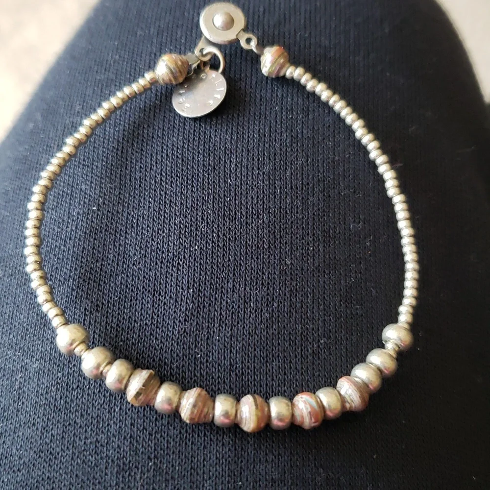 Bead For Life Uganda Silver Paper Beaded Bracelet